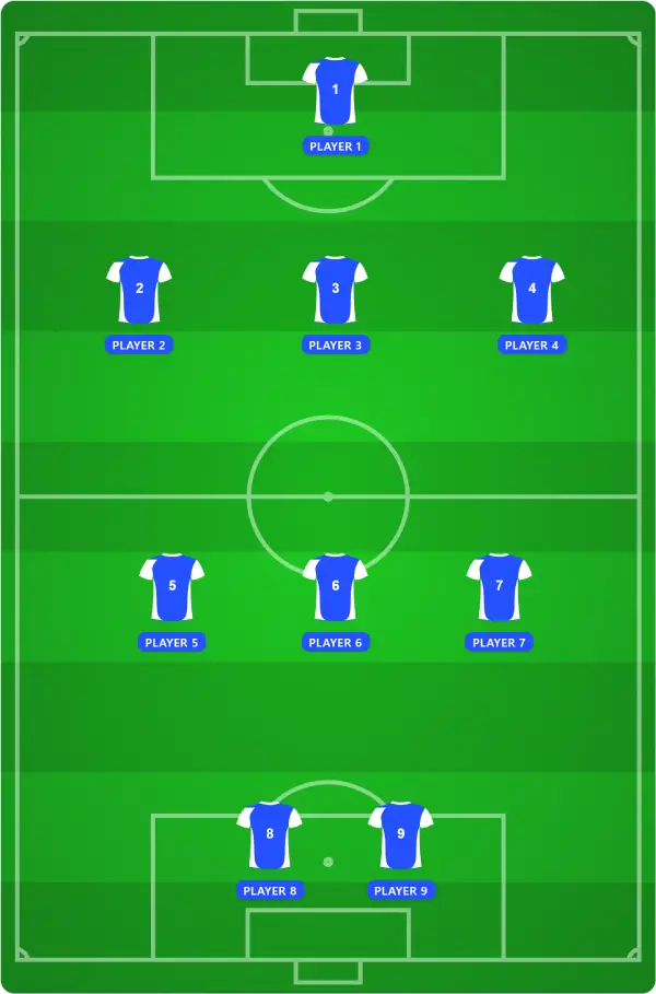 Football formation creator 9 a side